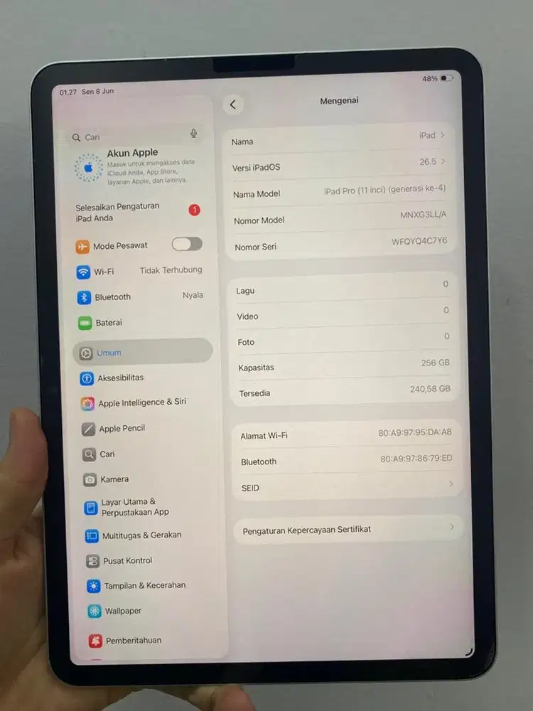 Ipad pro m2 256