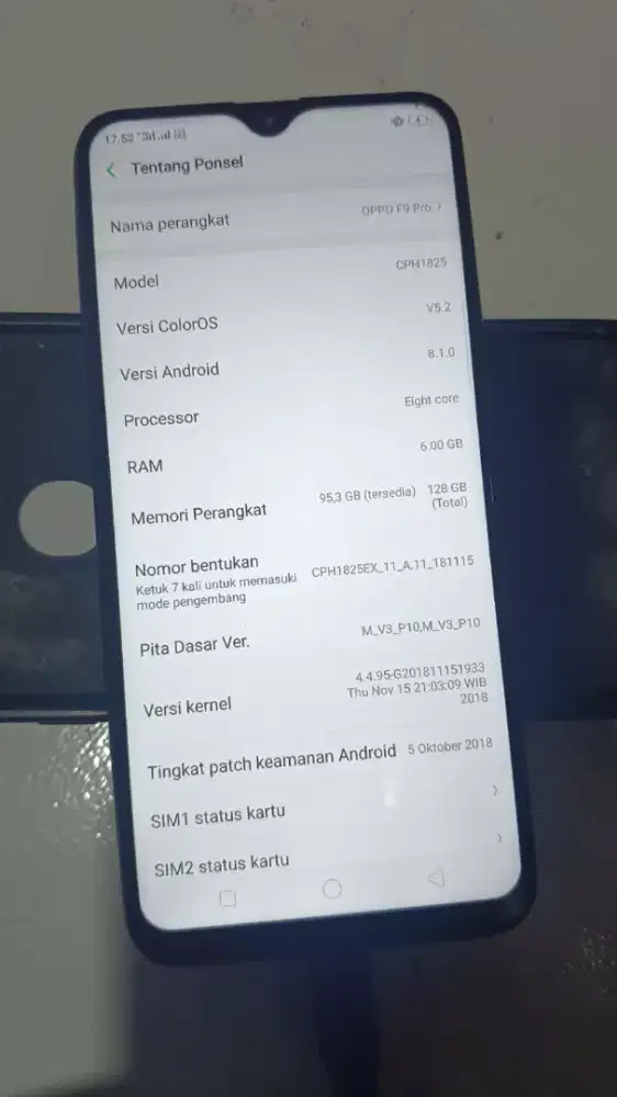 Oppo f9 pro ram 6/128