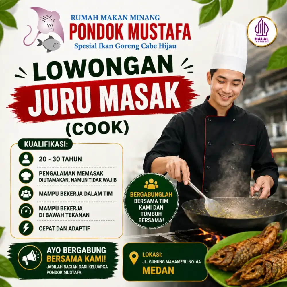 Lowongan Tukang masak