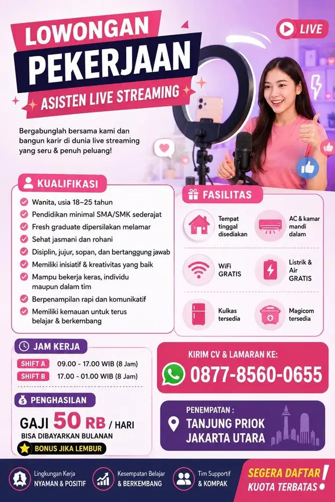 Asisten Live Dapat Mes / Tempat Tinggal