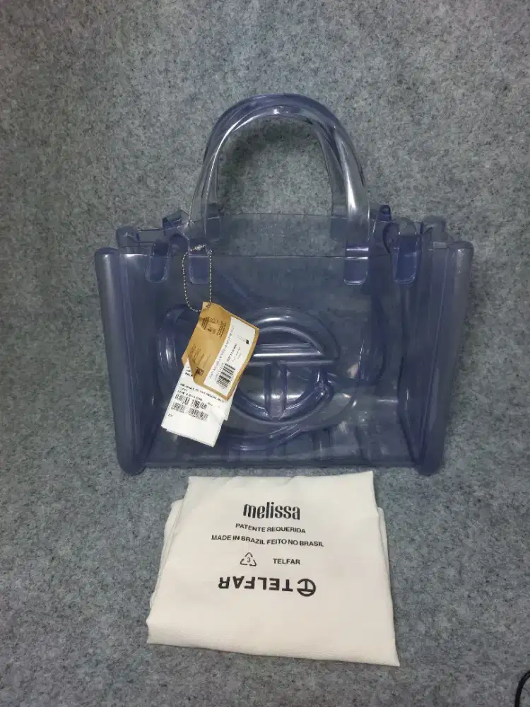 MELISSA X TELFAR MEDIUM JELLT SHOPPER ORIGINAL WARNA CLEAR