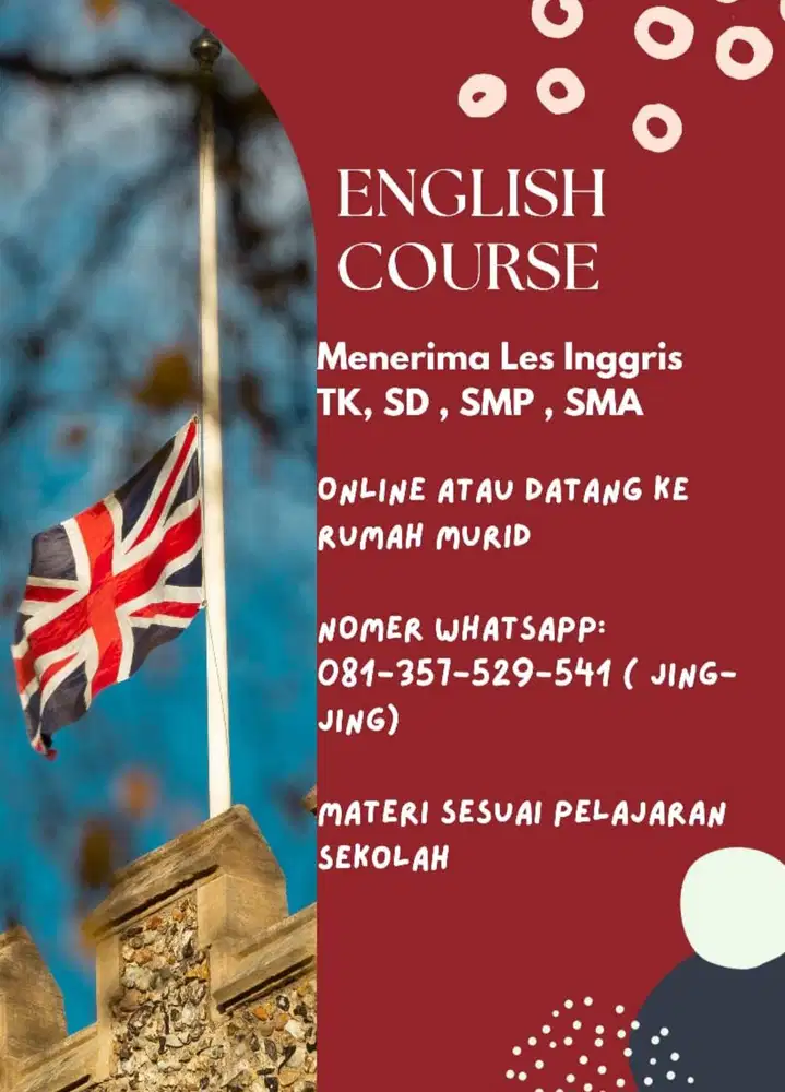 MENERIMA KURSUS BAHASA INGGRIS UNTUK ANAK ANAK USIA TK HINGGA SMU