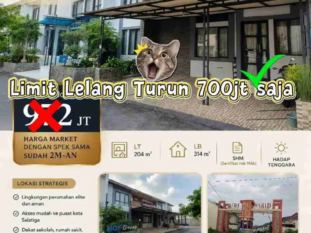 Kok bisa semurah ini , RUMAH 2 LANTAI DI CLUSTER ELITE SALATIGA CUMA 700 JUTA..
Bukan DP. Bukan Cicilan.
Ini LIMIT LELANG BANK,
Harga market rumah sekelas sudah tembus Rp 2 Miliar.
Potensi untung lebih dari Rp 1 Miliar