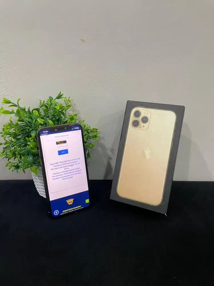 IPhone 11 Pro 256GB Gold mulus Fullset BH 100%  imei Bea Cukai