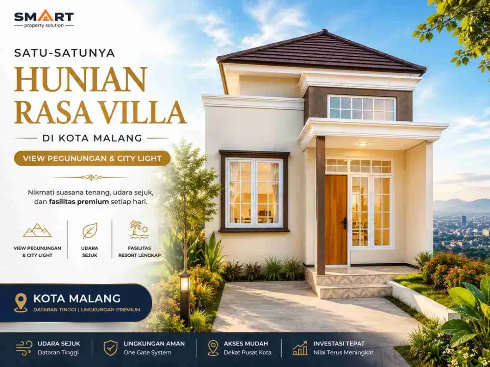 Jarang Ada! Rumah Kota Malang View Gunung, City Light & Fasum Lengkap