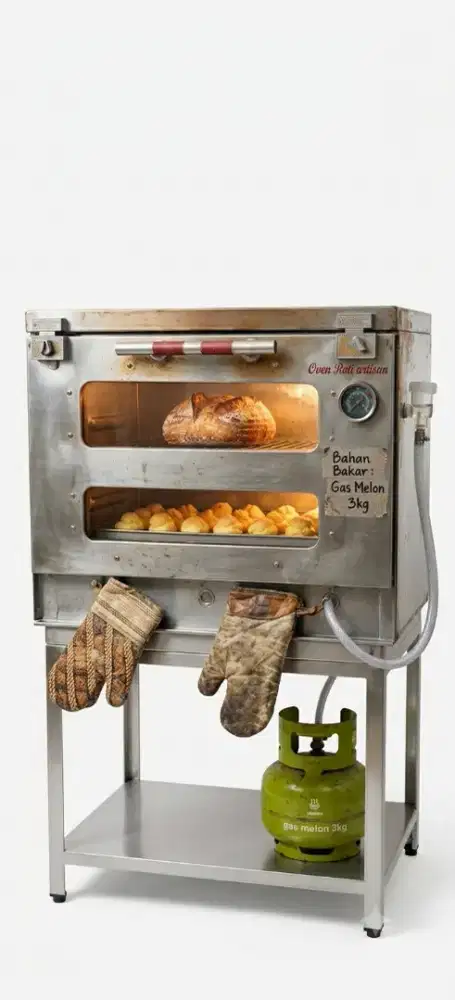​Oven Gas Stainless Steel + Kaki (Kondisi Bagus) - Jual Cepat SECOND
