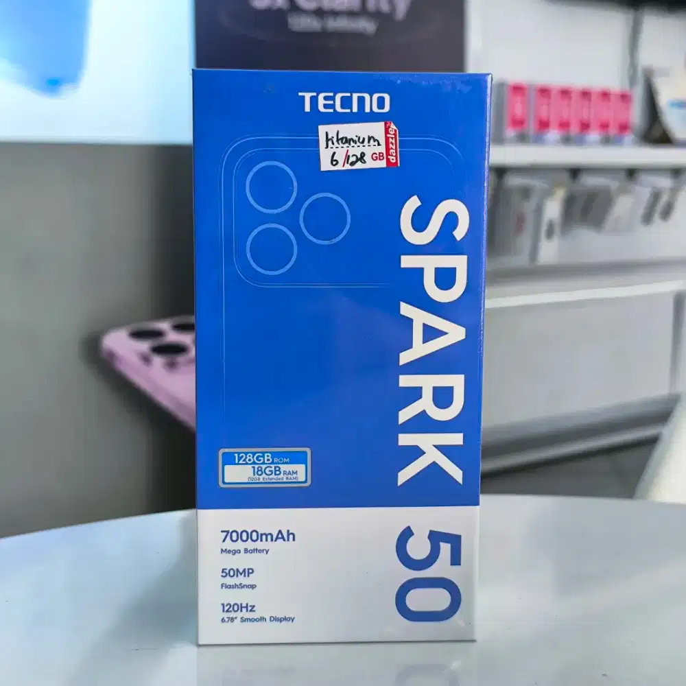 Tecno Spark 50 Ram 4+4/128 New