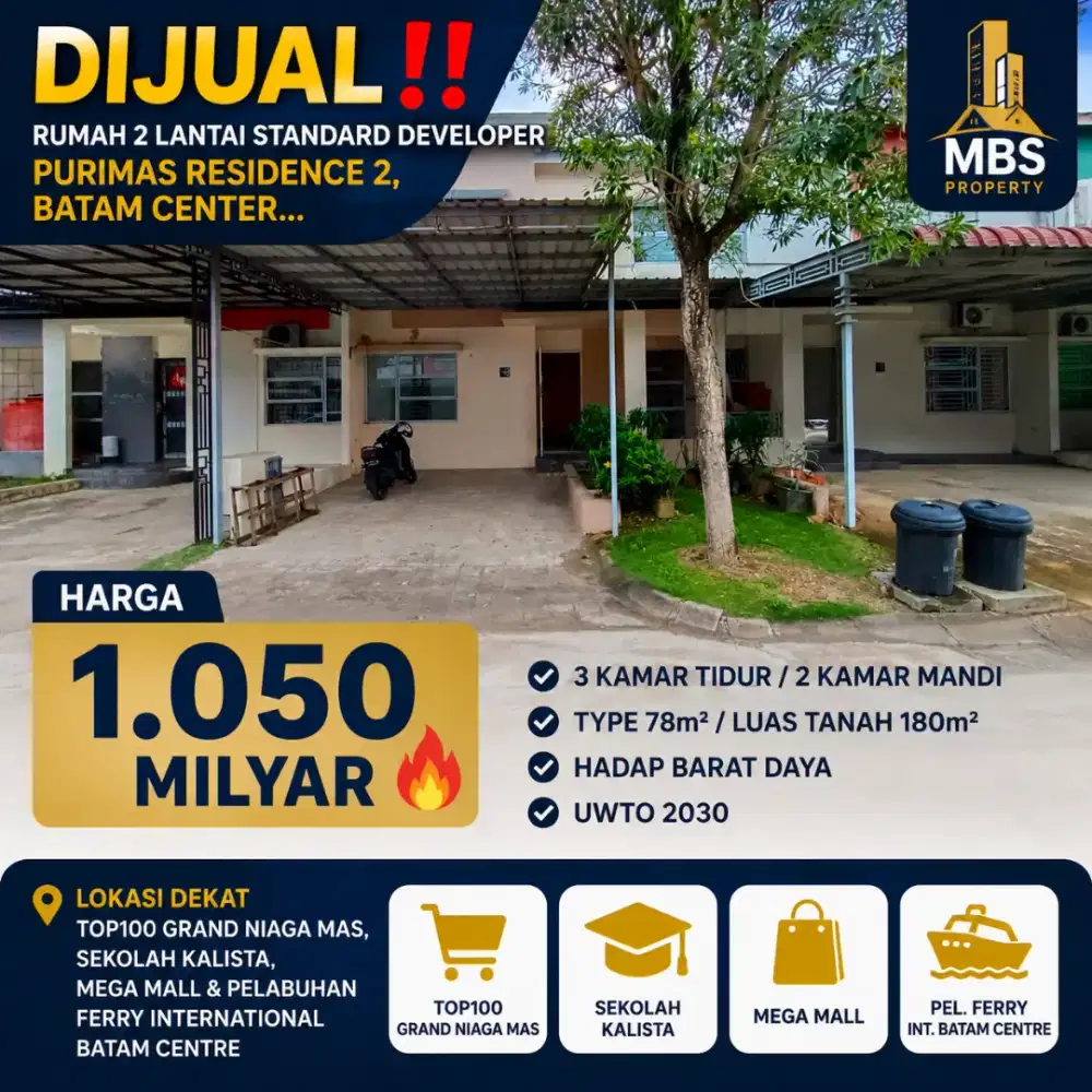 Rumah 2 Lantai Standard Developer PURIMAS RESIDENCE 2