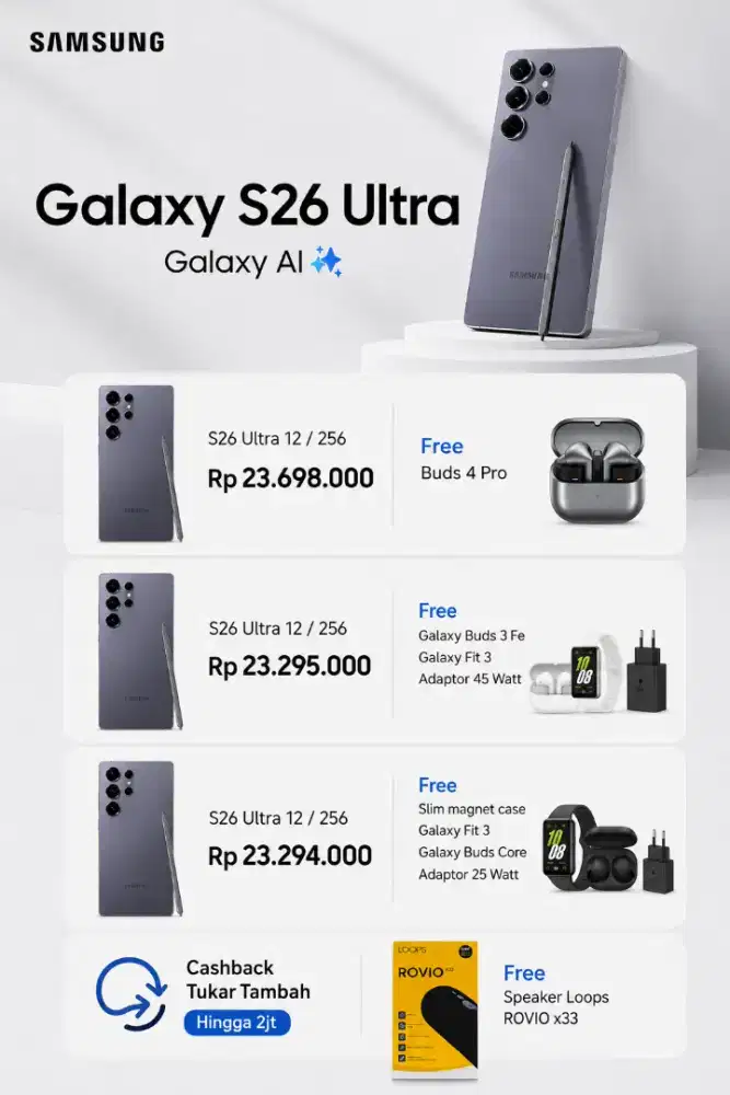 PROMO SAMSUNG S26 ULTRA CICILAN 0% HINGGA 24 BULAN TANPA DP