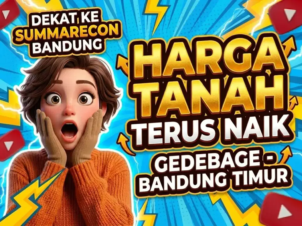JUAL TANAH DEKAT SUMMARECON BANDUNG, GEDEBAGE, DARWATI, CIWASTRA, BANDUNG TIMUR.