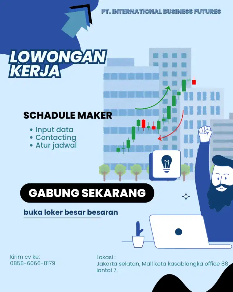 di butuhkan 5 orang secepatnya