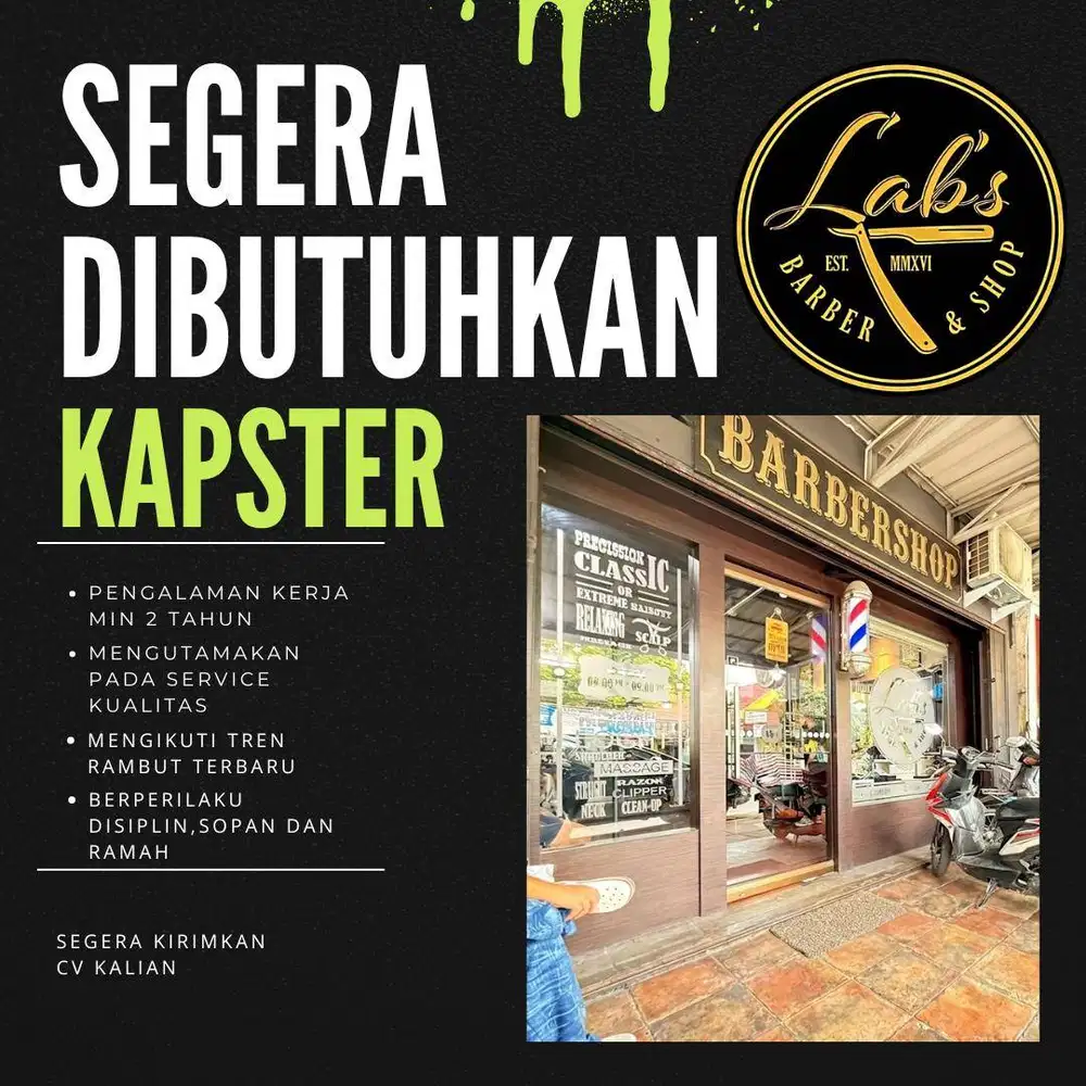 Lowongan kerja kapster