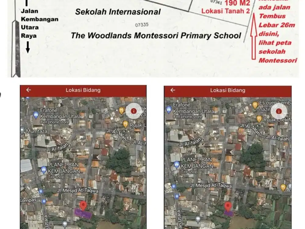 Dijual Lelang Tanah Jalan Kembangan Utara, Kelurahan Kembangan Utara, Kecamatan Kembangan, Jakarta Barat.