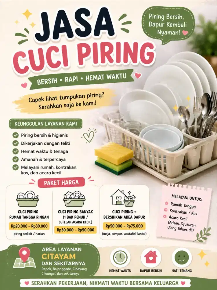Jasa cuci piring