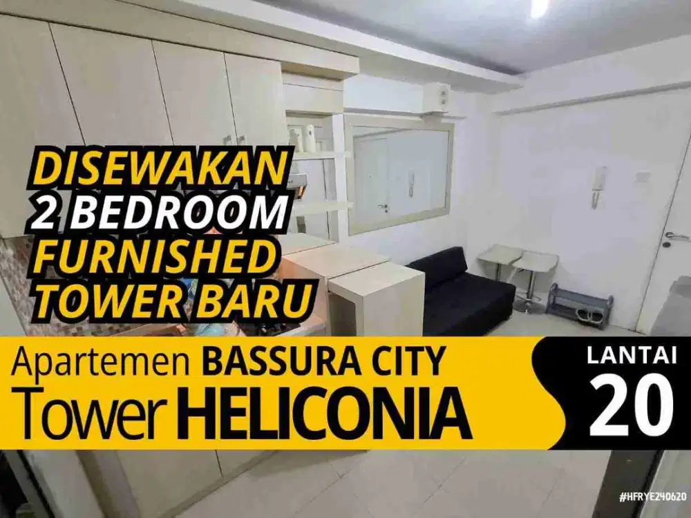 2 Bedroom Furnished Tahunan Murah Tower Baru Apartemen Bassura City