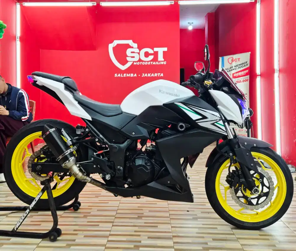 JualCpt90%LikeNew Modif 6Jt KM26Rb KAWASAKI Z250 2014 PUTIH NINJA