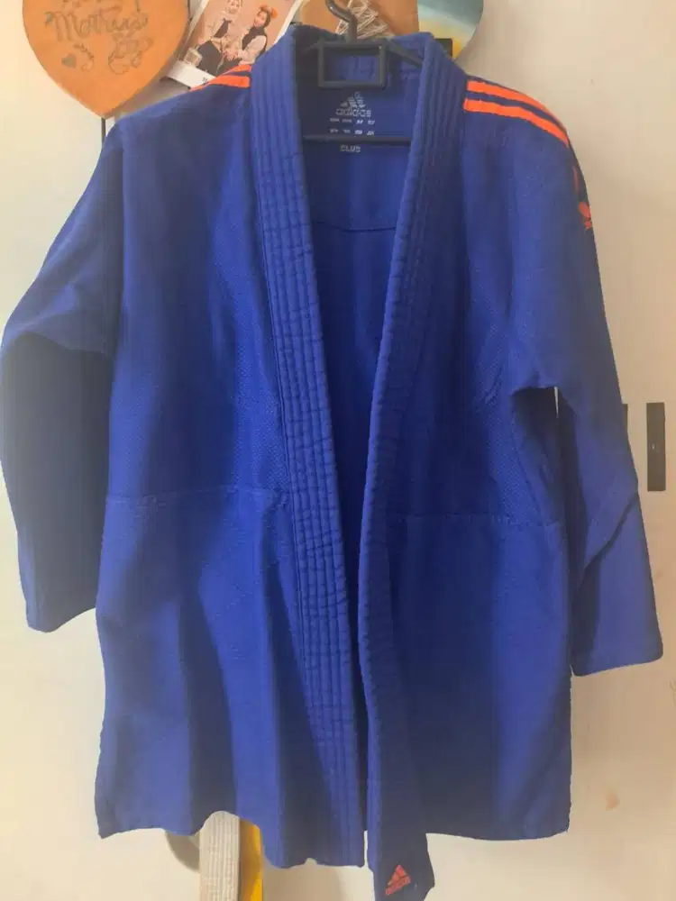 Dijual JUDO GI ADIDAS Original Blue-Orange stripes ukuran M