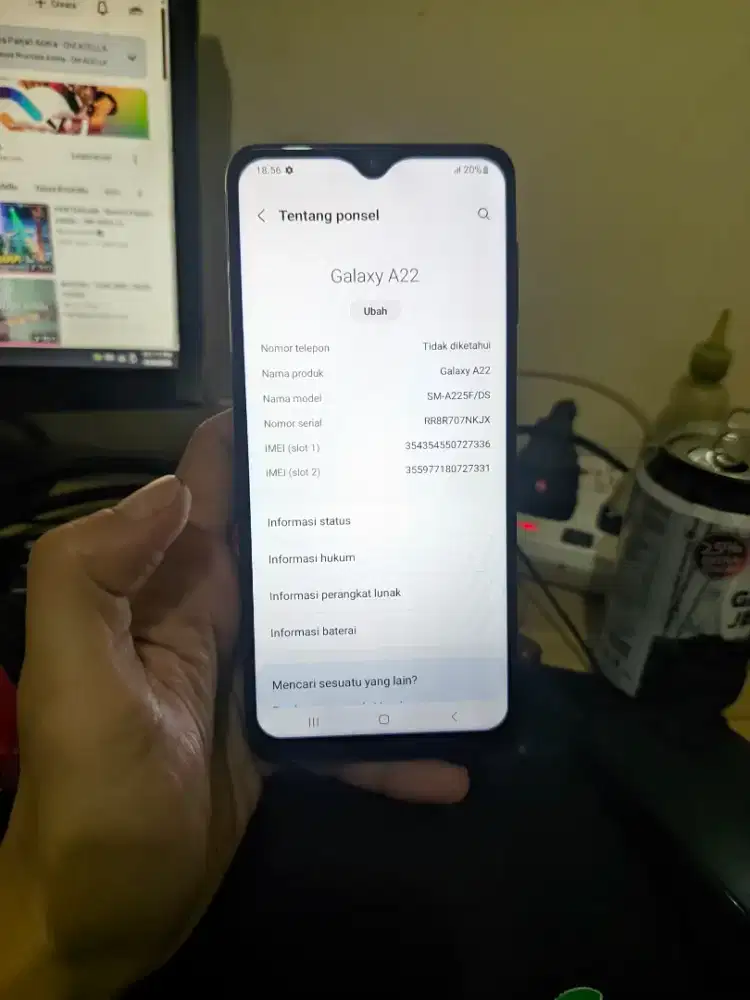 Samsung A22 4G ram 6/128 murah