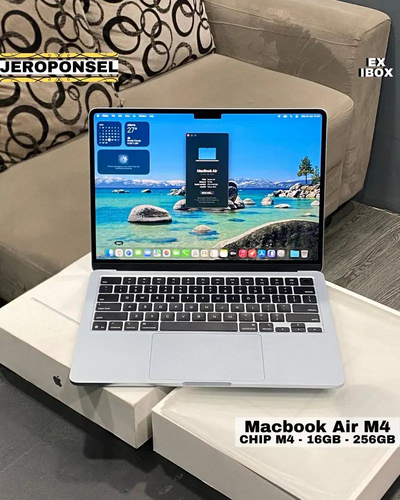 MACBOOK AIR M4 16/256GB SKY BLUE EX IBOX LIKE A NEW GARANSI PANJANG