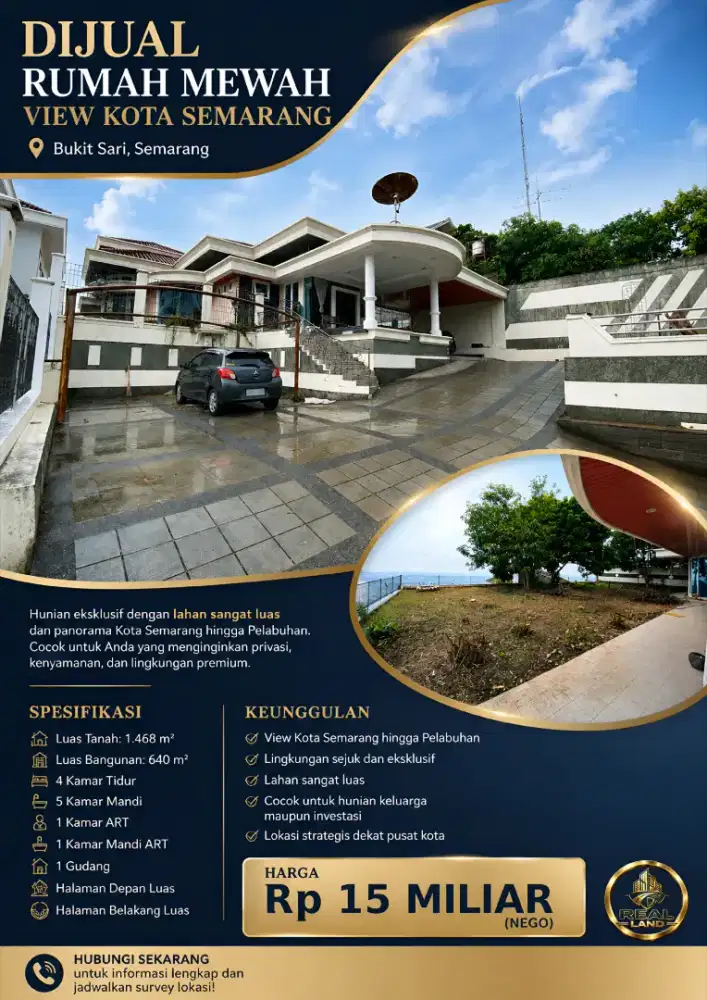 RUMAH VIEW MEWAH KOTA SEMARANG DIJUAL MURAH BANGET DI BUKIT SARI
