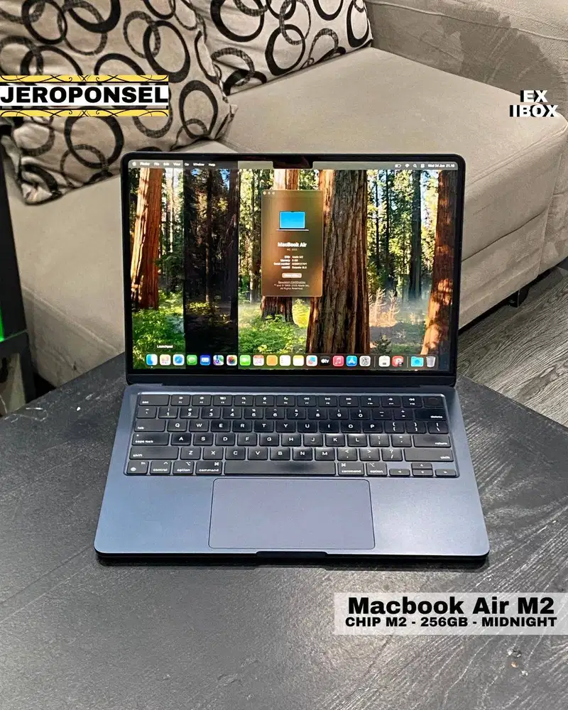 MACBOOK AIR M2 256GB MIDNIGHT EX IBOX MULUS ORIGINAL ADA MINUS