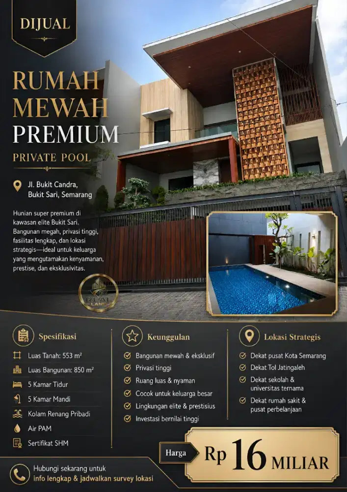 Rumah dijual strategis mewah bukit Sari Semarang