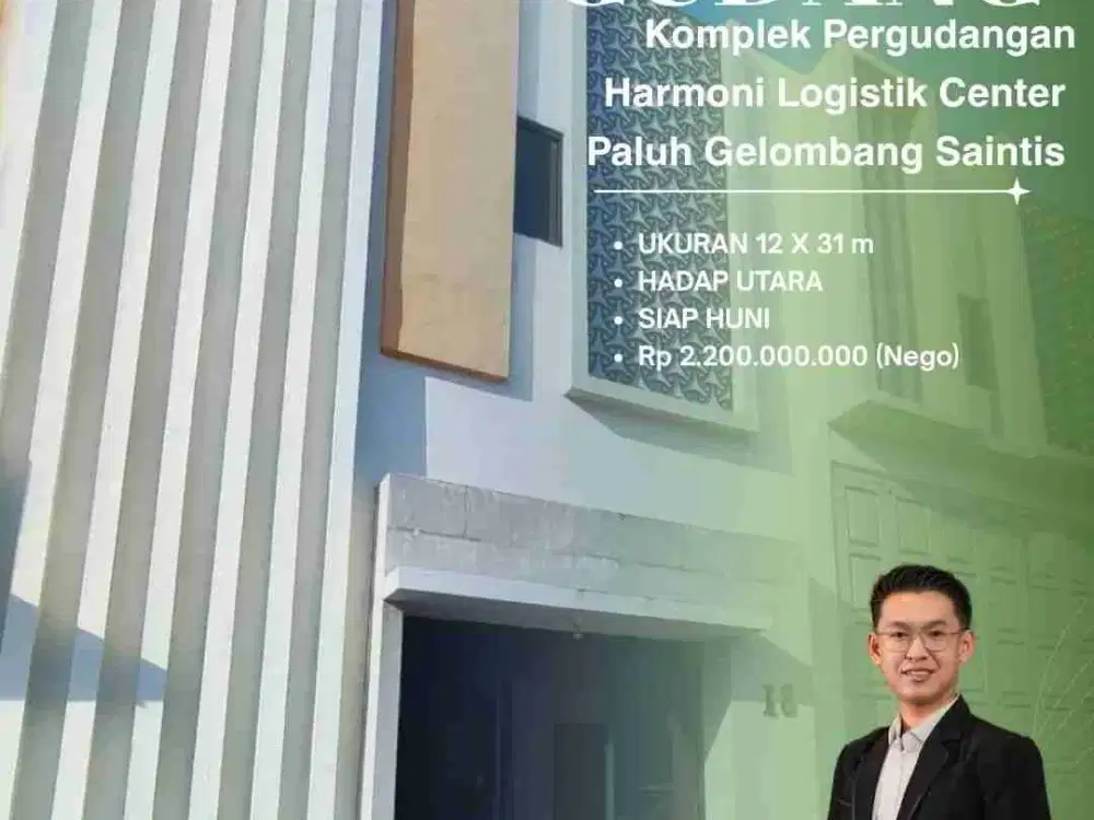 DIJUAL GUDANG DI KOMPLEK PERGUDANGAN HARMONI LOGISTIK CENTER - SAINTIS