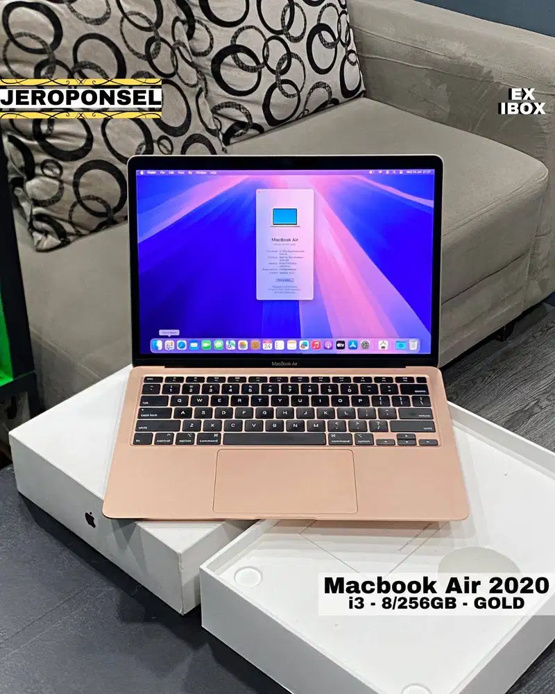 MACBOOK AIR 2020 13” i3 8/256GB GOLD EX IBOX LIKE A NEW ORIGINAL