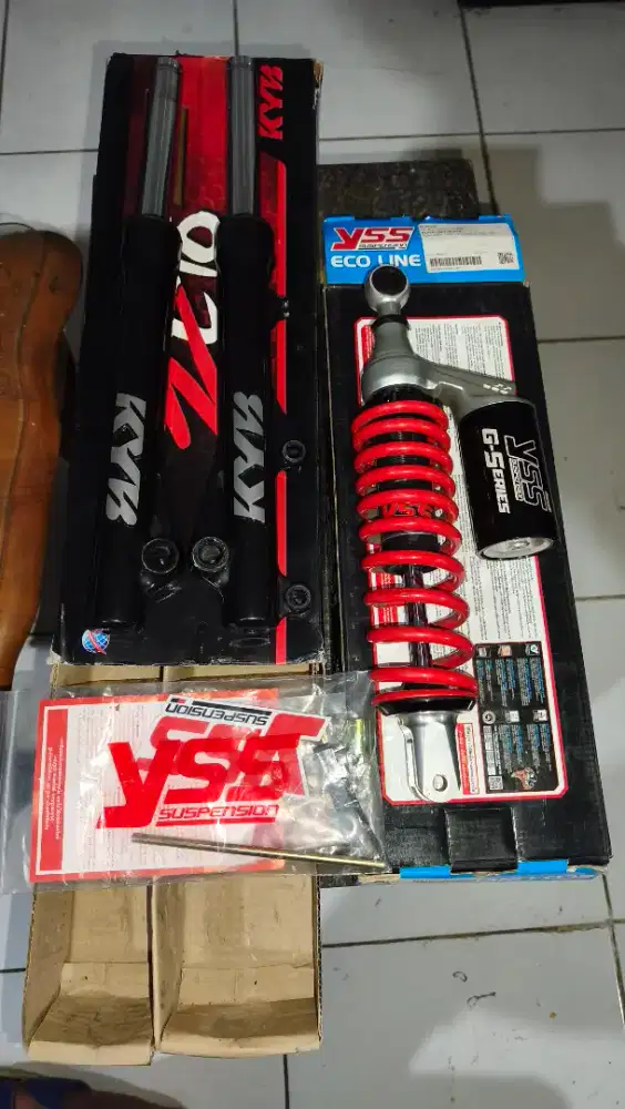 Jual Paket Shock Tabung Belakang YSS G-Series dan Shock Depan KYB Zeto
