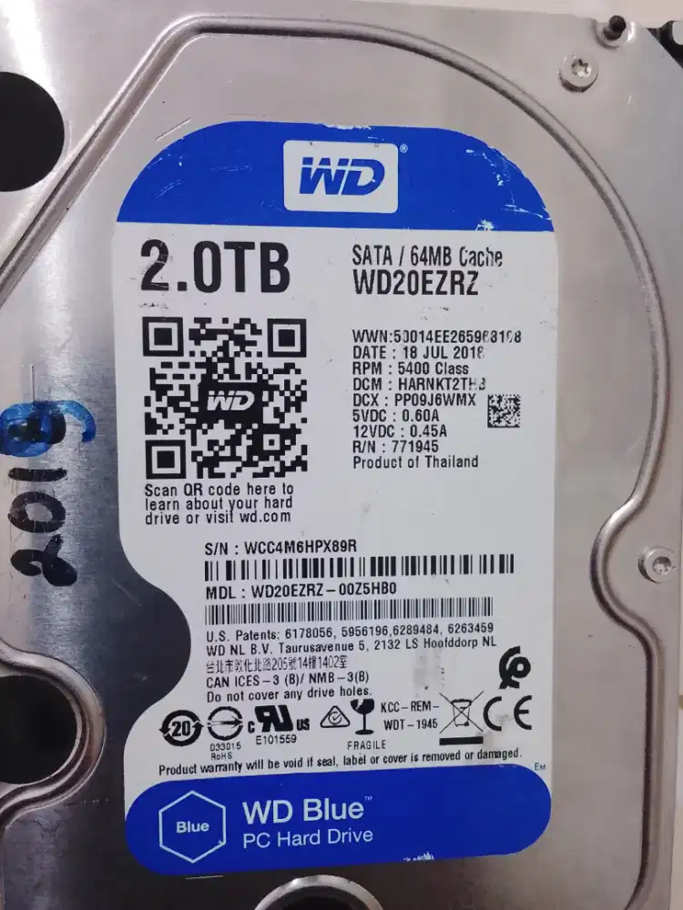 Hardisk 2 TB kondisi masih bagus