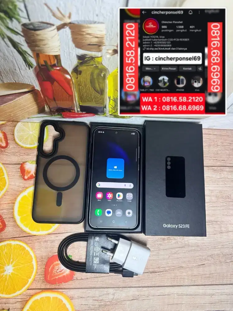 Jual hp samsung S23 fe 8/256 istimewa siap pakai