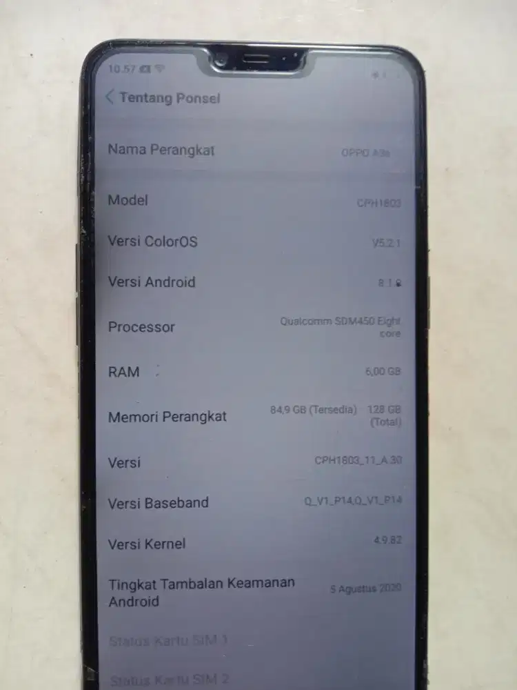 Oppo A3s normal ram 6