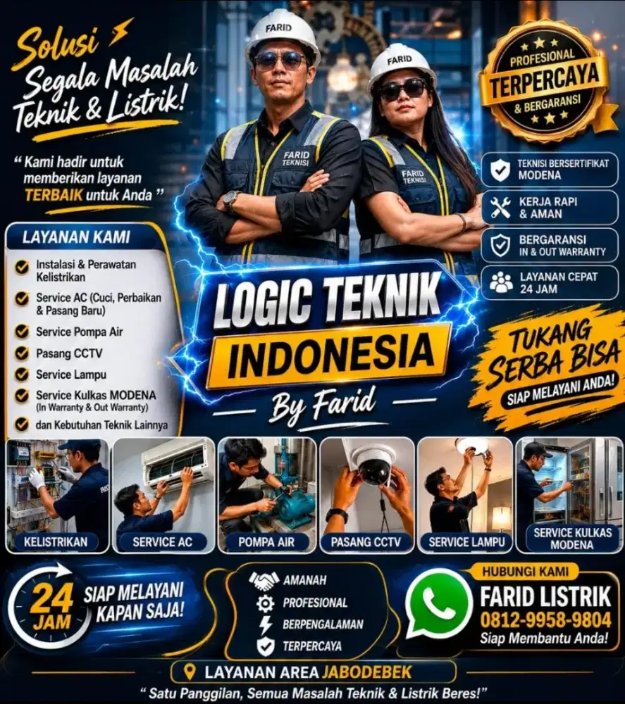 Jasa Service AC, Listrik, Pompa Air, CCTV dll di JAKARTA