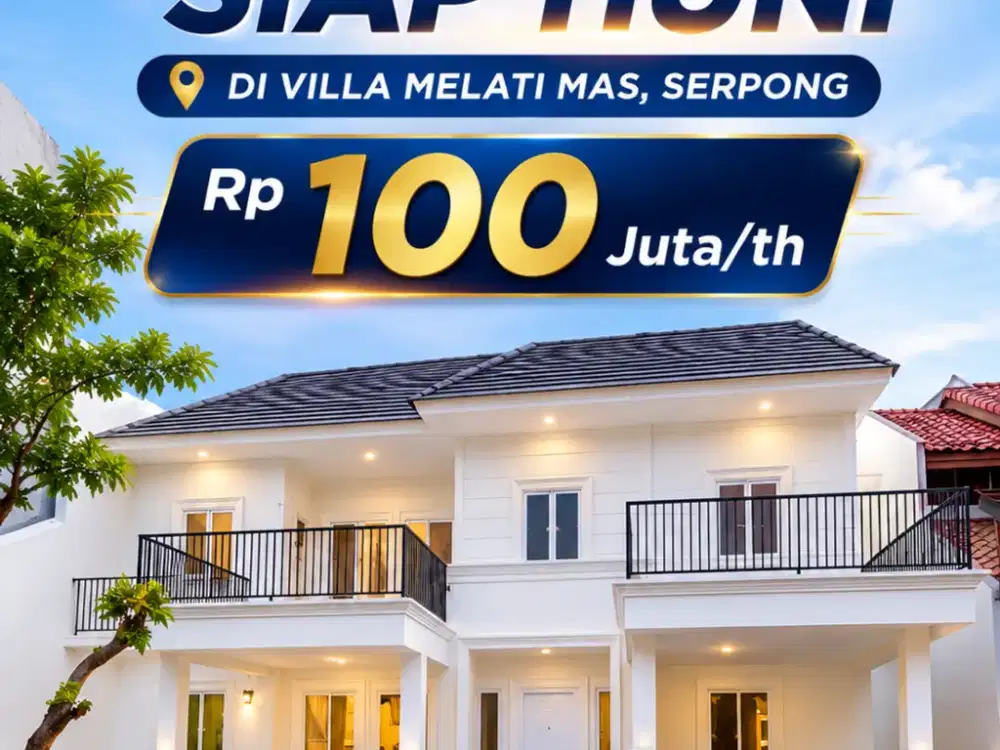 Disewakan Rumah Luas Siap Huni di Villa Melati Mas Serpong