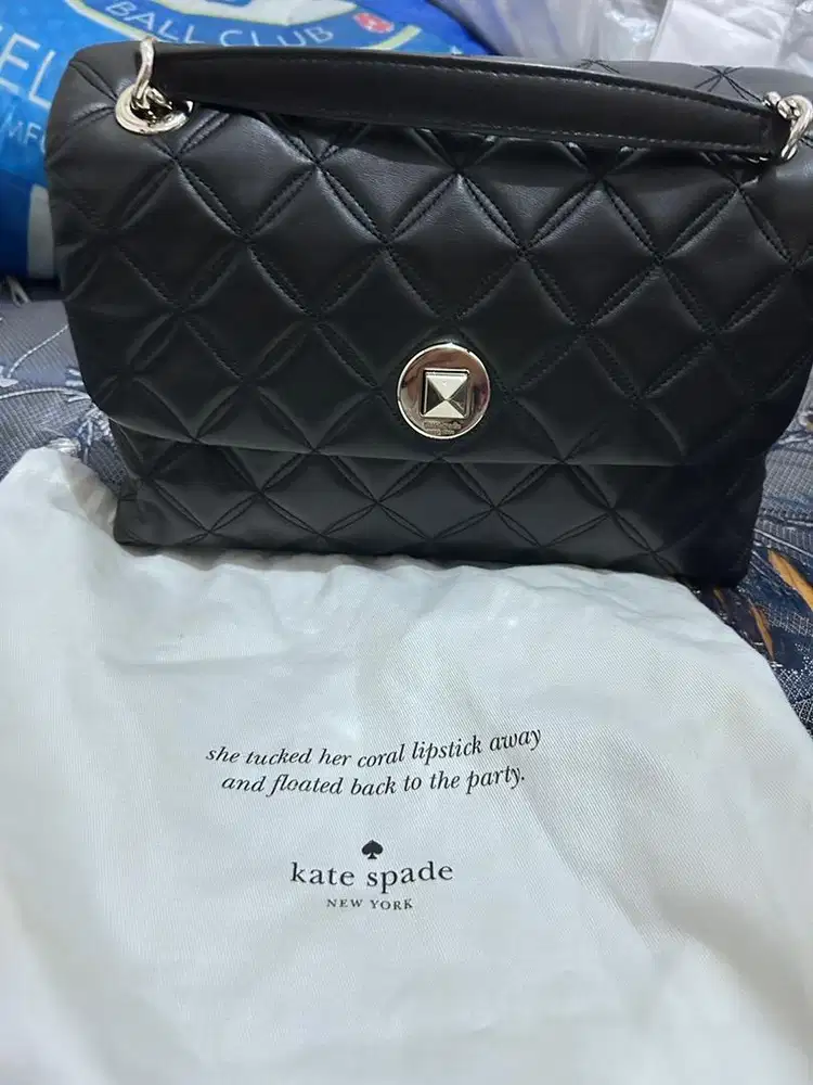 Kate Spade Flap Medium Black New