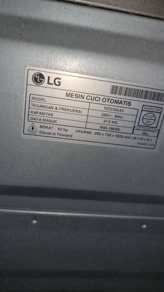 Mesin cuci LG second