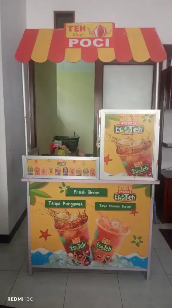 Di jual rombong lipat bekas es teh poci