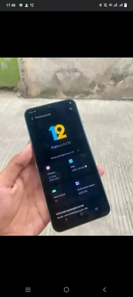 Jual vivo y21 ram 4+1/64 hp pullset no minus mmulus