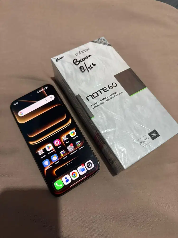 Infinix Note 60 Brown 8gb/256gb Like New Garansi panjang