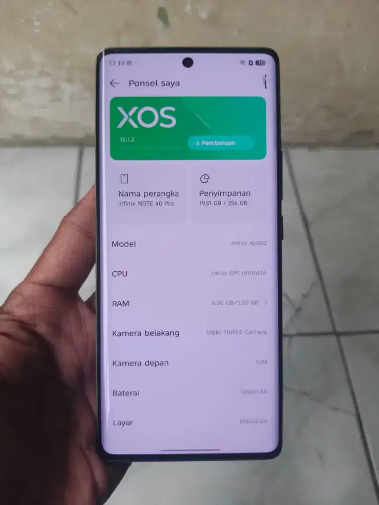 Infinix Note 40pro 4G ram 8/256