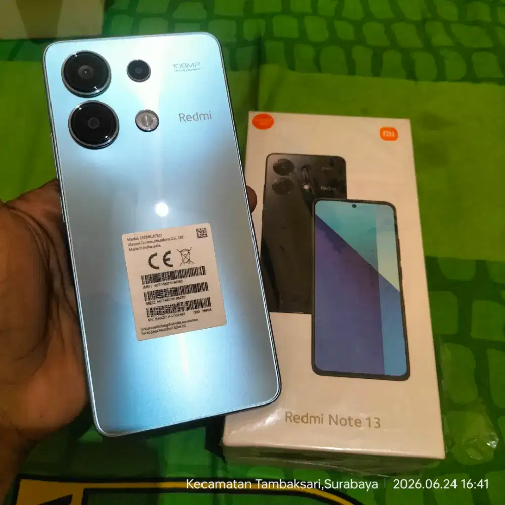 Redmi note 13 4G 8/256gb fullset original mulus