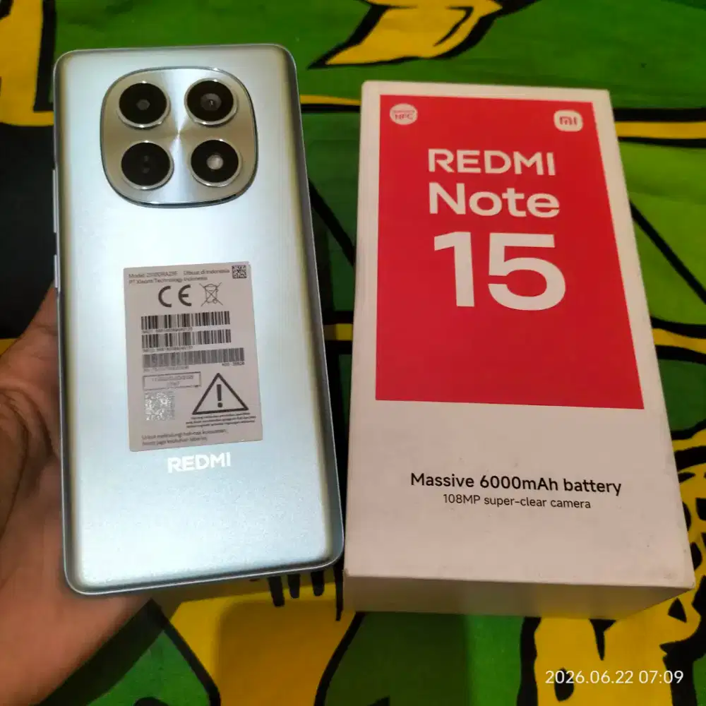 Redmi note 15 4G 8/256 fullset original mulus