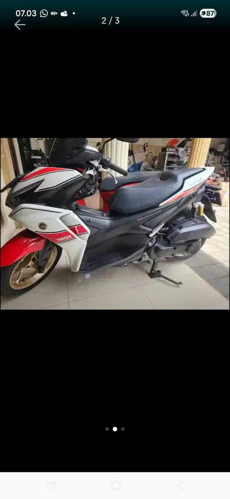 Aerox putih merah s keyless abs 2022 gbm