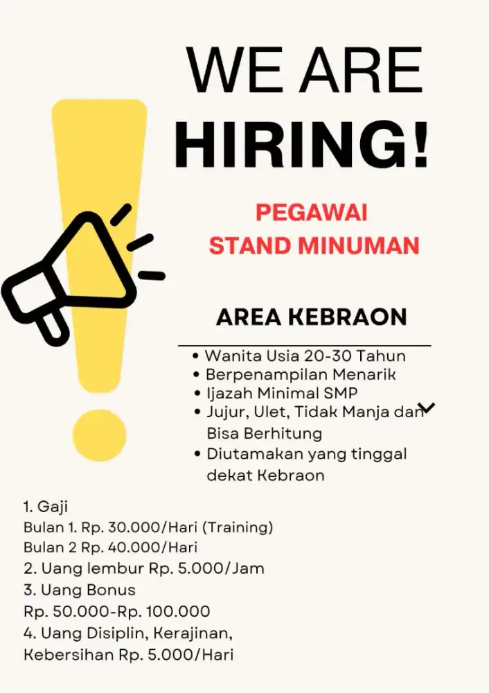 PEGAWAI STAND MINUMAN