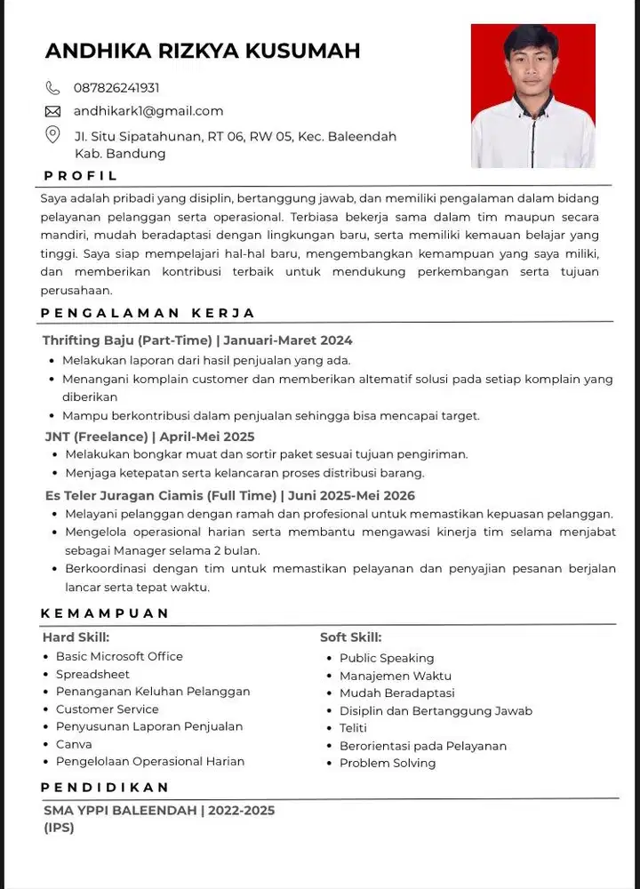 SAYA SIAP BEKERJA