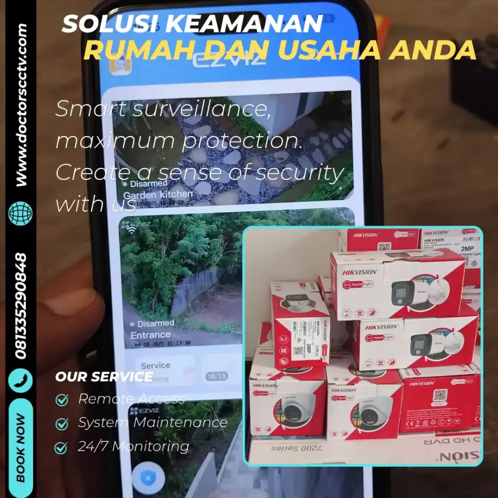 PAKET CCTV 8 KAMERA, FULL HD, SERVICE DAN PASANG CCTV