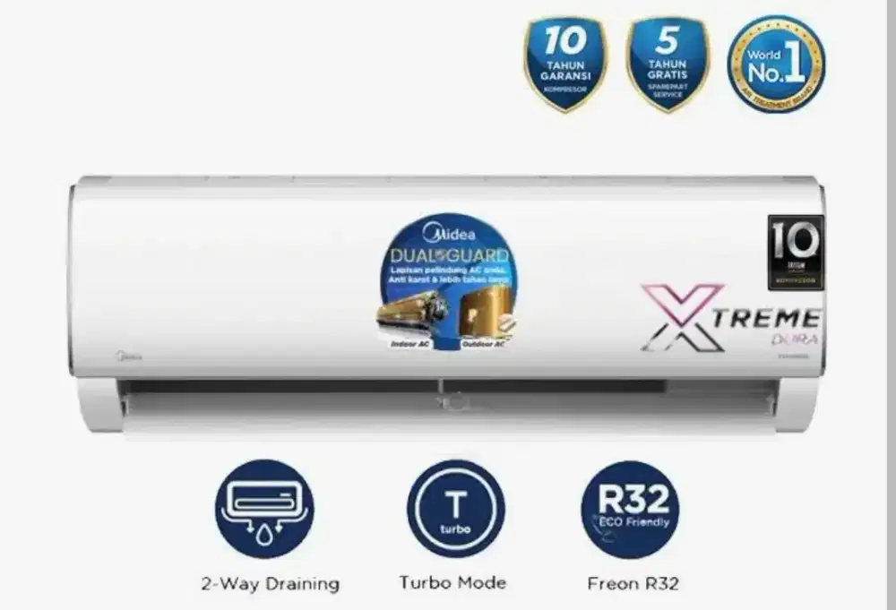 AC 1/2 PK Midea Standart Promo Cicilan bunga 0% d Atlanta Karangwulan