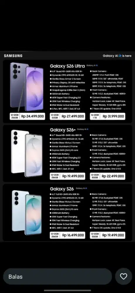 Samsung S26 ultra promo cicilan