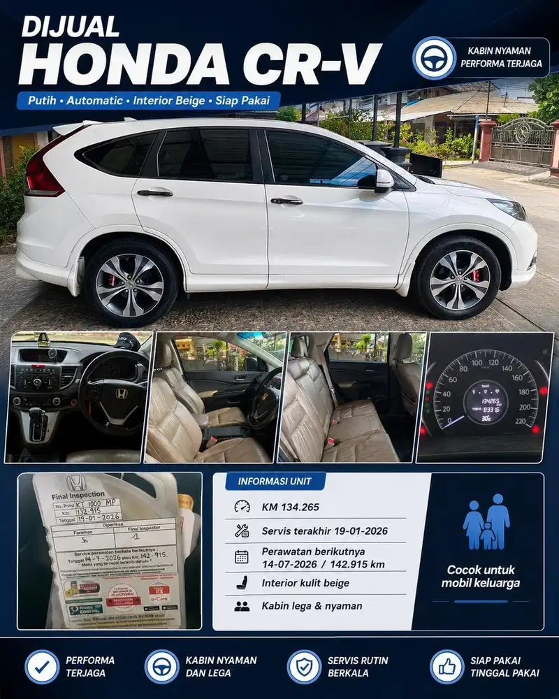 Mobil Crv gen 4 terawat
