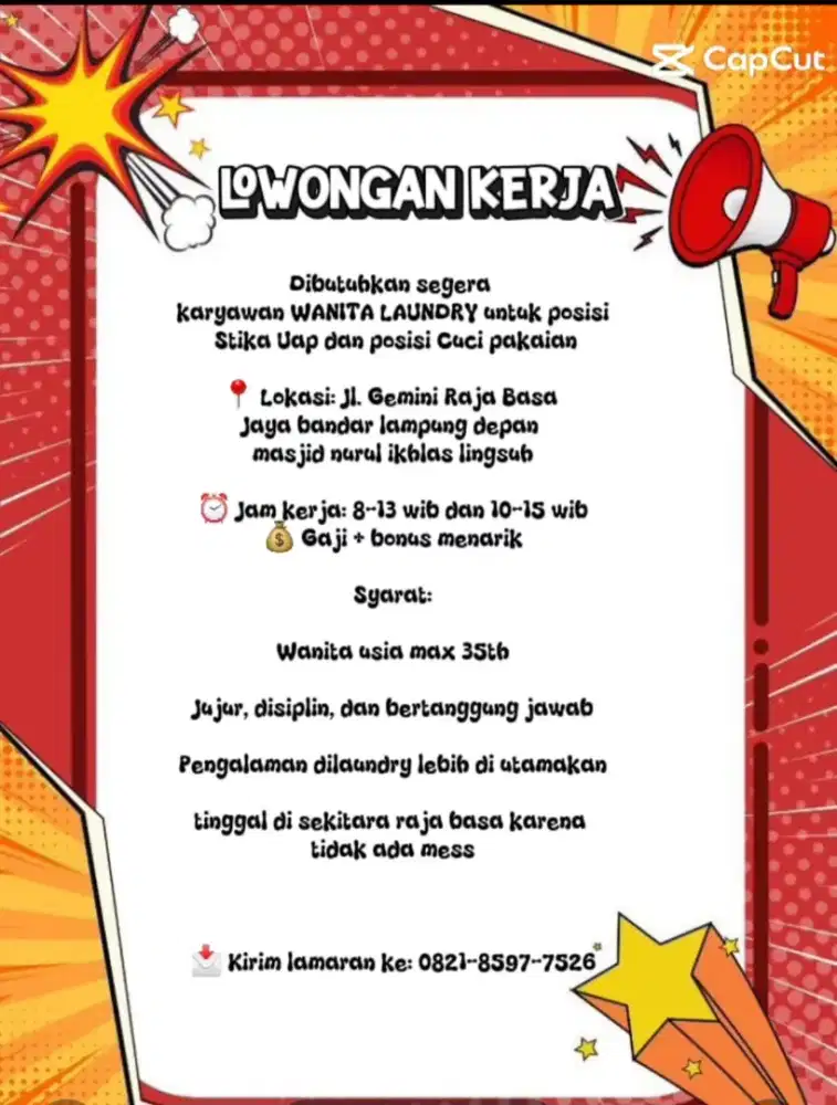 Karyawan wanita di laundry
